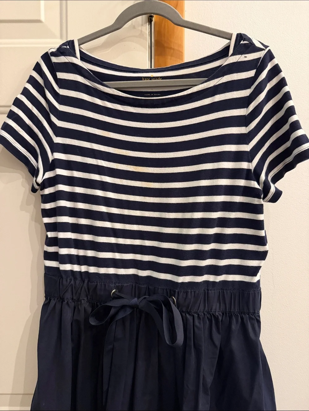 kate spade Navy and White Striped Midi Dress